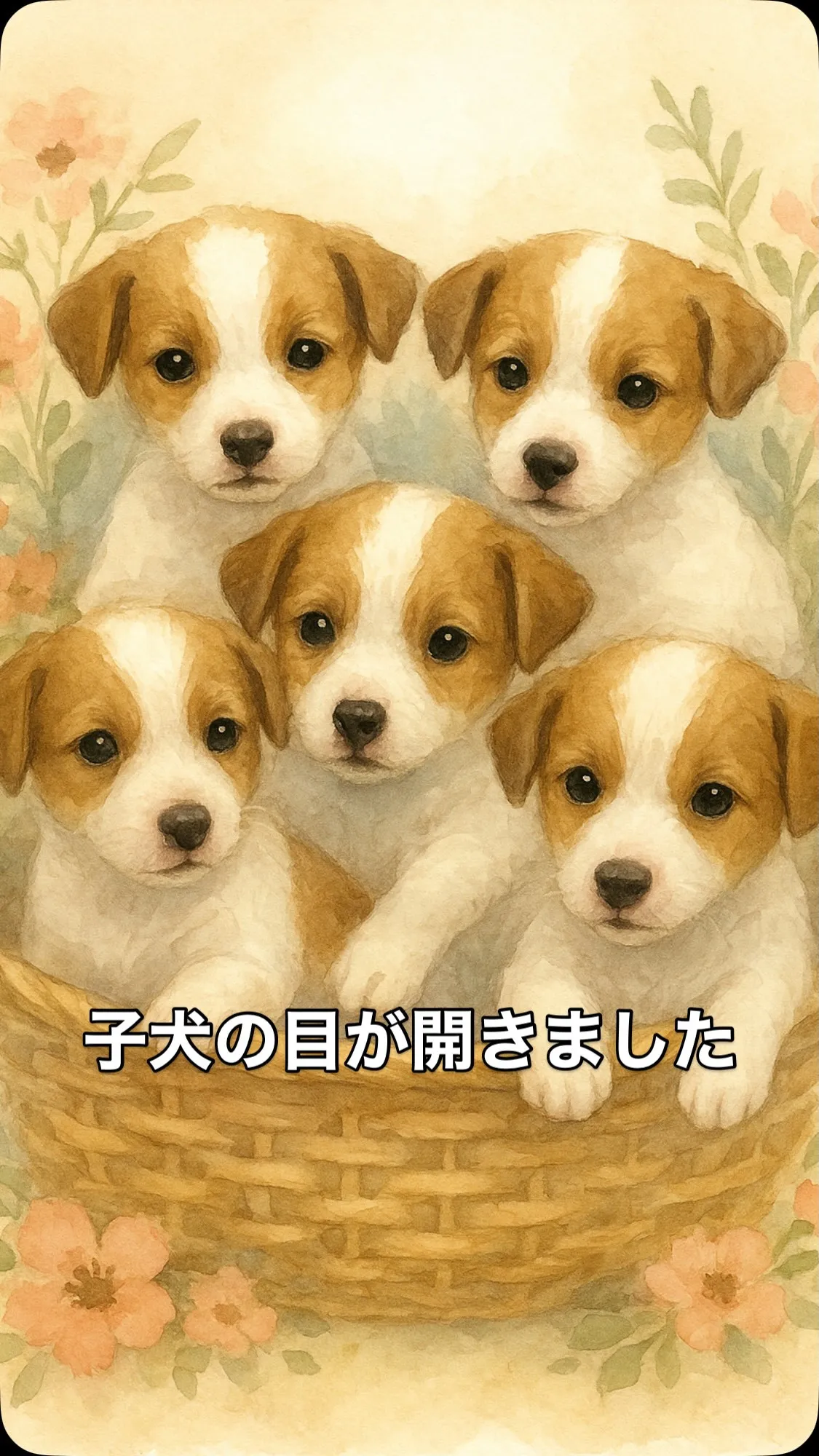 子犬たちの目が少しずつ開き始めました👀💕